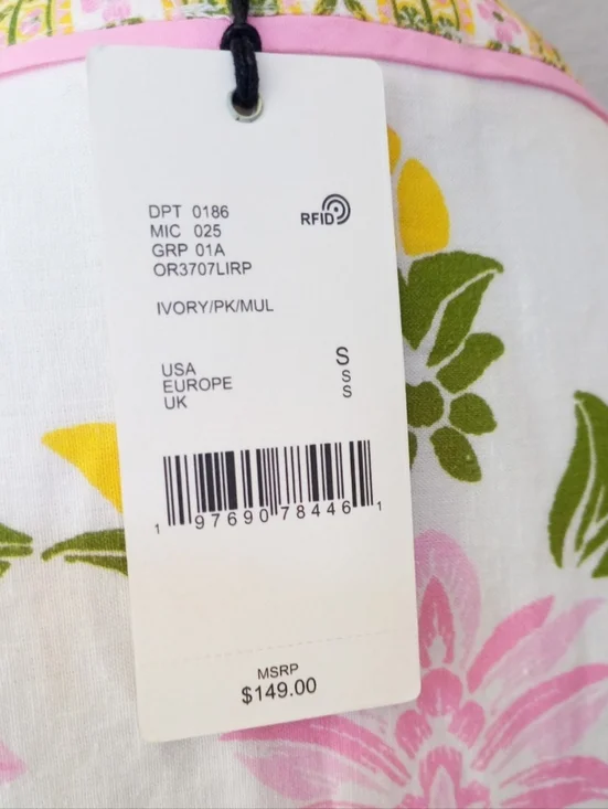 A Loves A linen blend floral belted puff sleeve dress - Picture 10 of 12